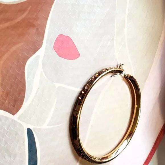 RARE Atelier Swarovski x Viktor & Rolf | "Frozen" Rose Gold Hoops - Picture 13 of 17